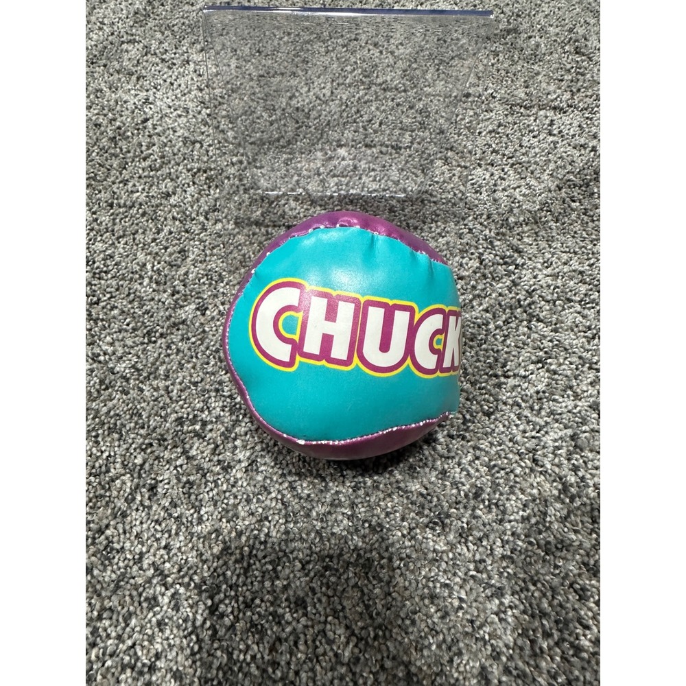 Chuck E. Cheese Squishy Foam Ball Teal Purple Mouse Mascot Toy Fun Express